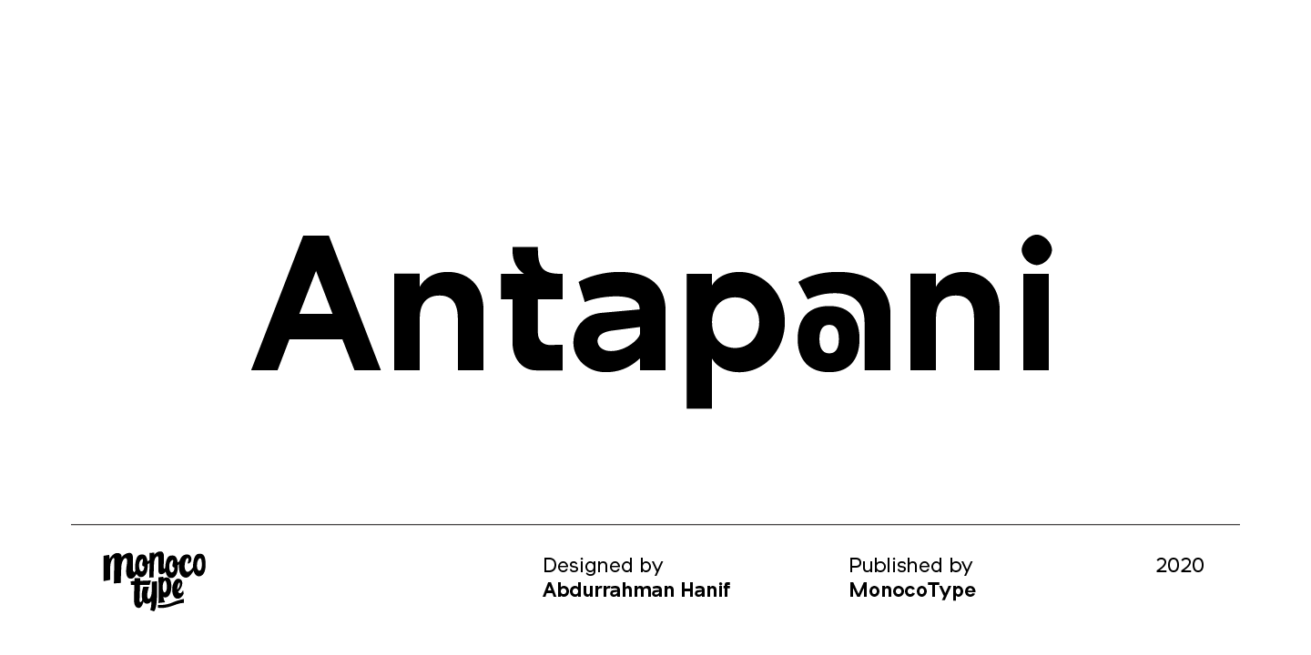 Przykład czcionki Antapani